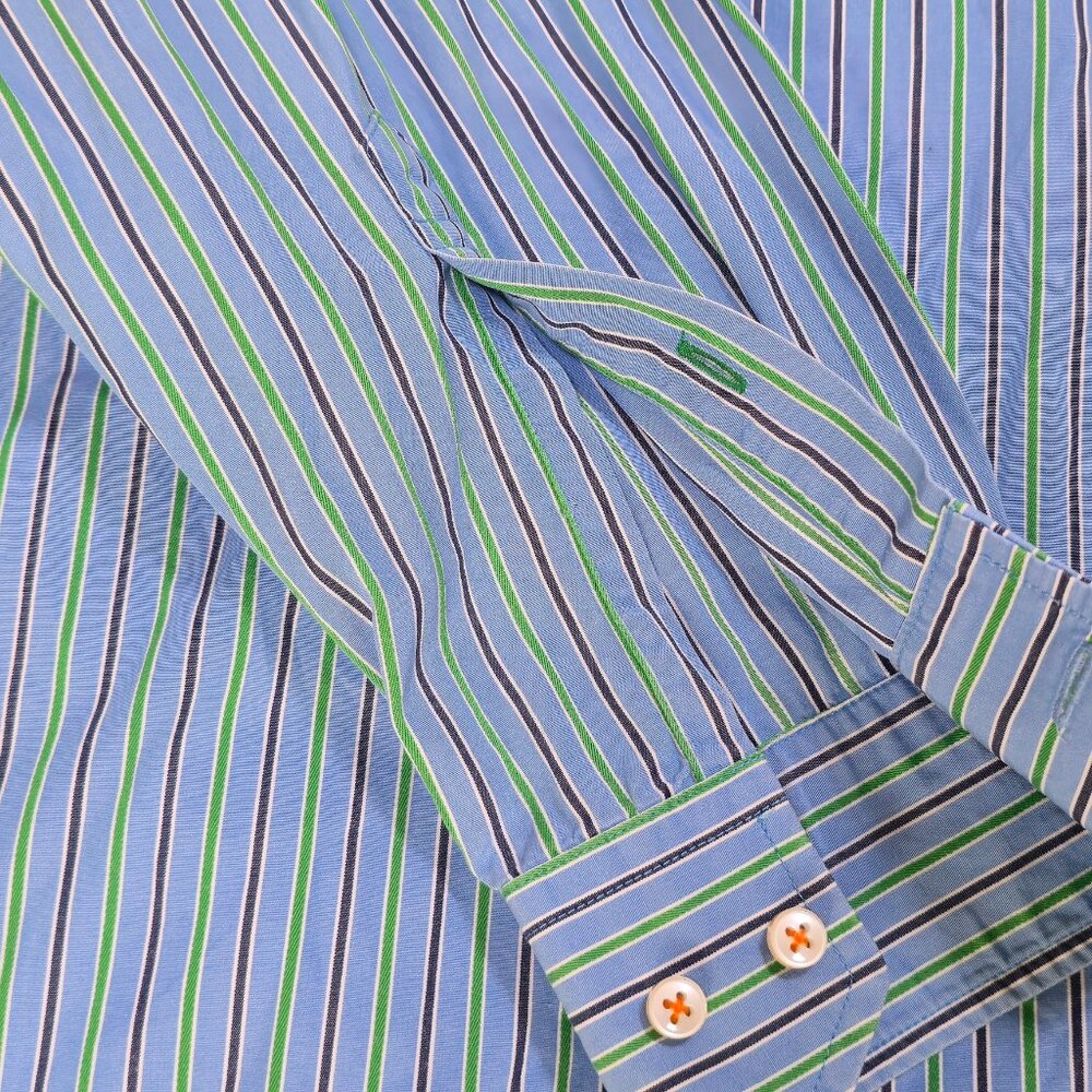 Tommy Hilfiger Men's Striped‎ Long-sleeved Shirt In A Preppy Casual Style Size M - Picture 2 of 9